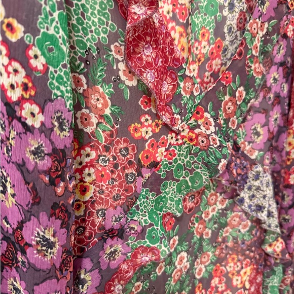 Anthropologie Maeve Multicolor Floral Long Sleeve Dress size XS - Picture 6 of 14